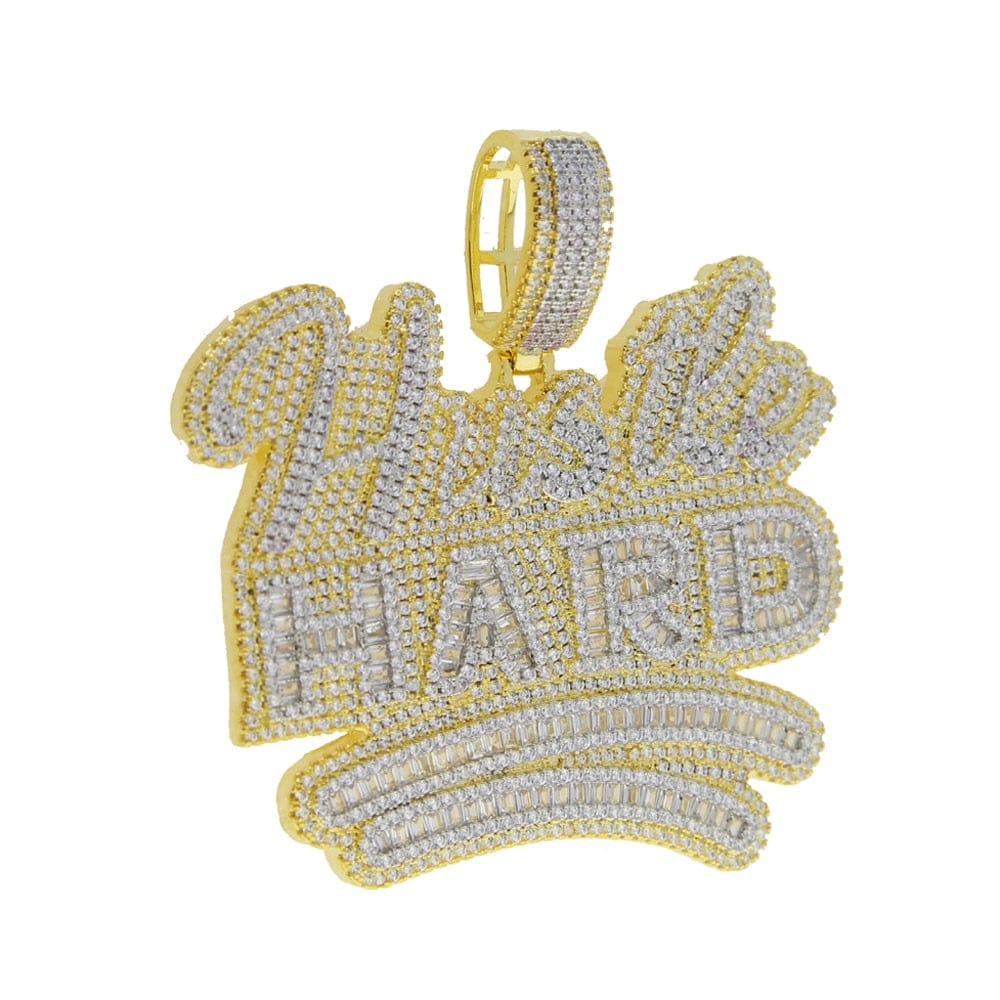 Fully Iced Da "Hustle Hard" Pendant Chain - Image 2