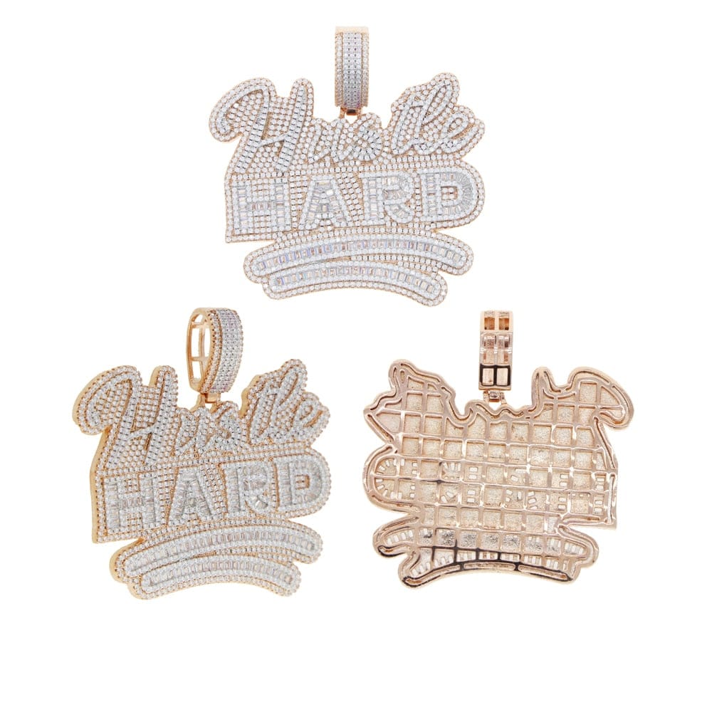 Fully Iced Da "Hustle Hard" Pendant Chain - Image 4