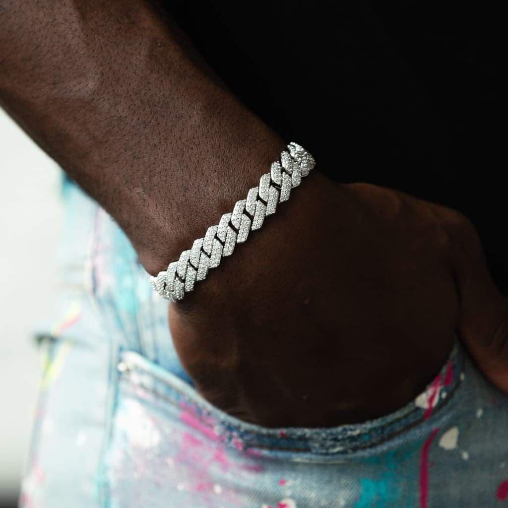 Fully Iced Miami Prong Cuban Bracelet + FREE Tennis Bracelet Bundle (AAA+ Quality) - Image 4