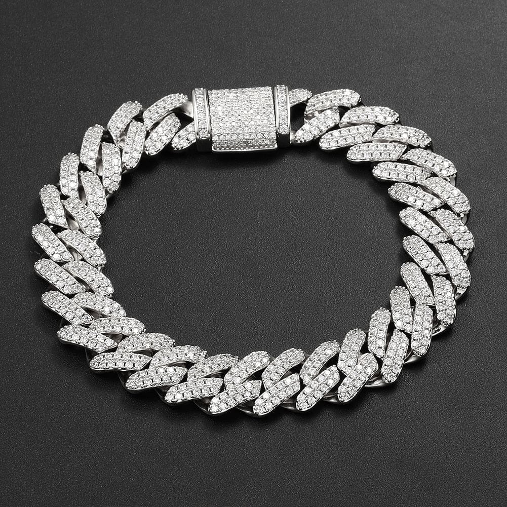 Fully Iced Miami Prong Cuban Bracelet + FREE Tennis Bracelet Bundle (AAA+ Quality) - Image 5