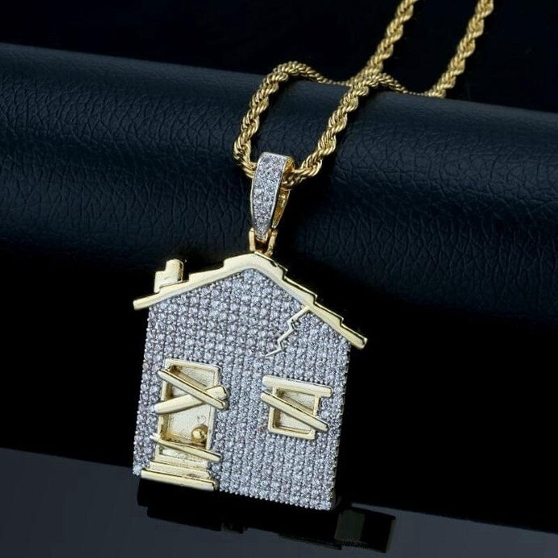 Fully Iced Trap House Pendant Necklace - Image 7