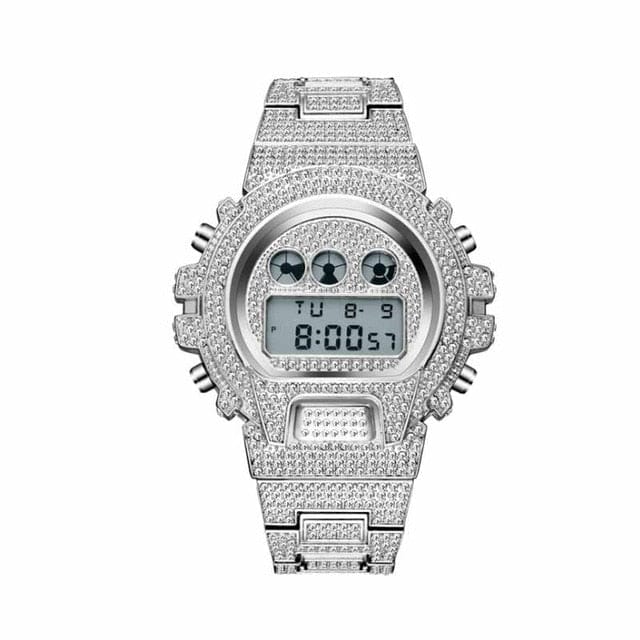 Iced Out G-Shock Style Digital Watch - Image 2