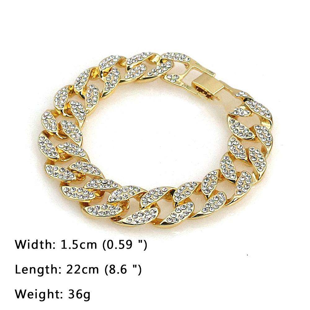 Gangsta Cuban Chain + Bracelet + Watch Set - Image 5