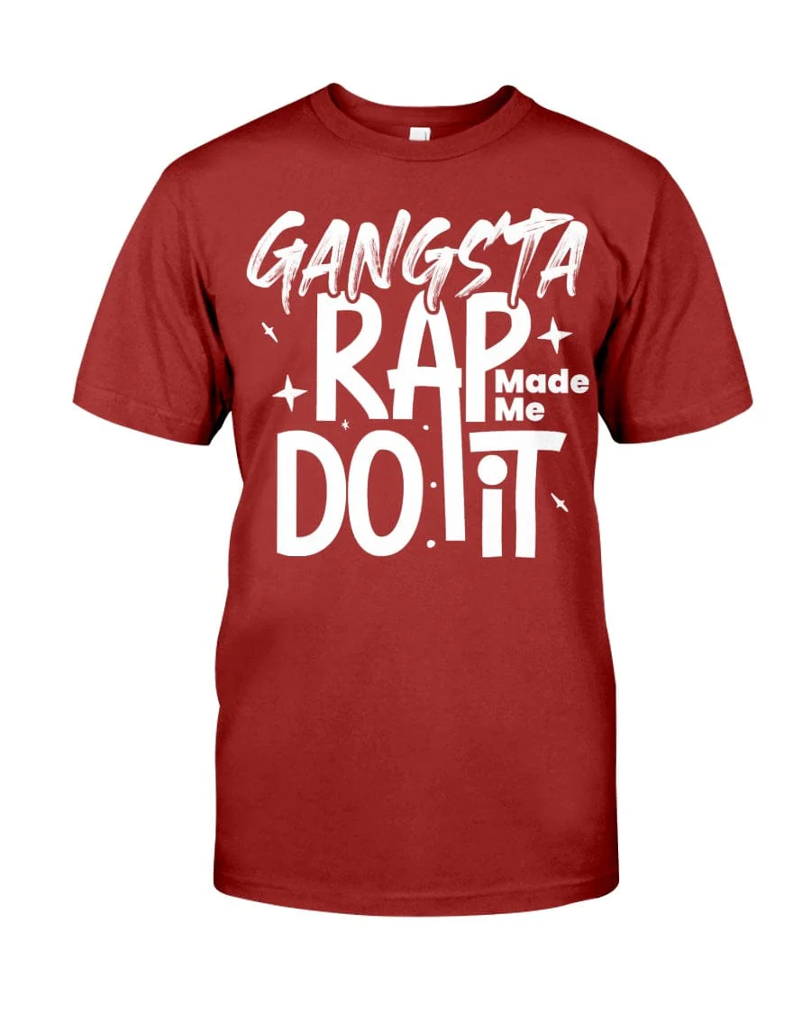 Gangsta Rap Made Me Do It Premium Fit Men's T-shirt - Image 3