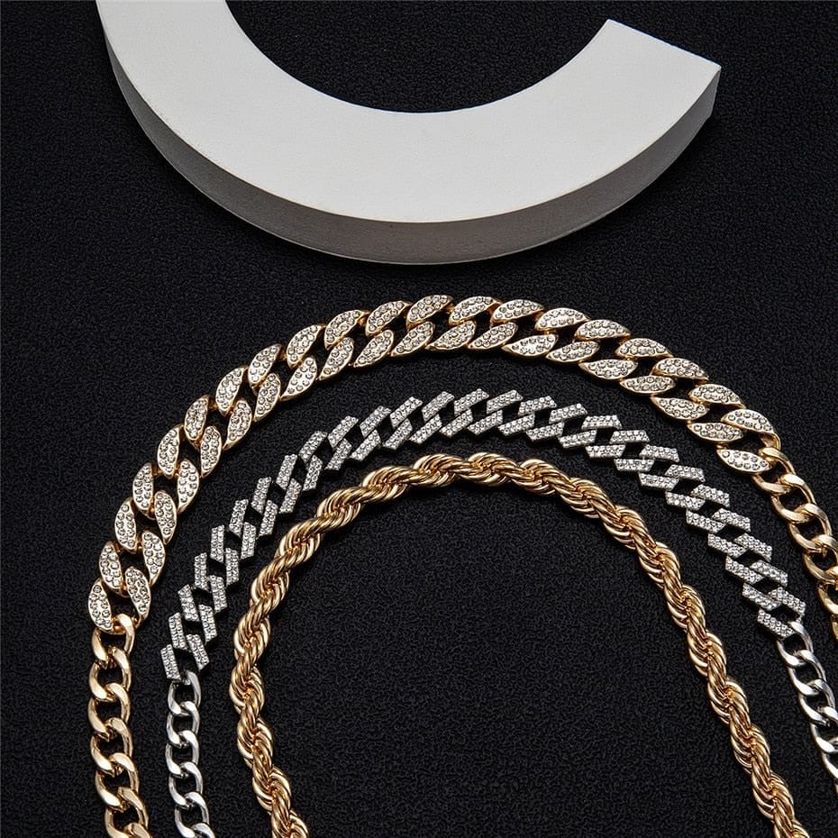Getty Cuban + Miami Cuban + Rope Layered Choker Set - Image 3