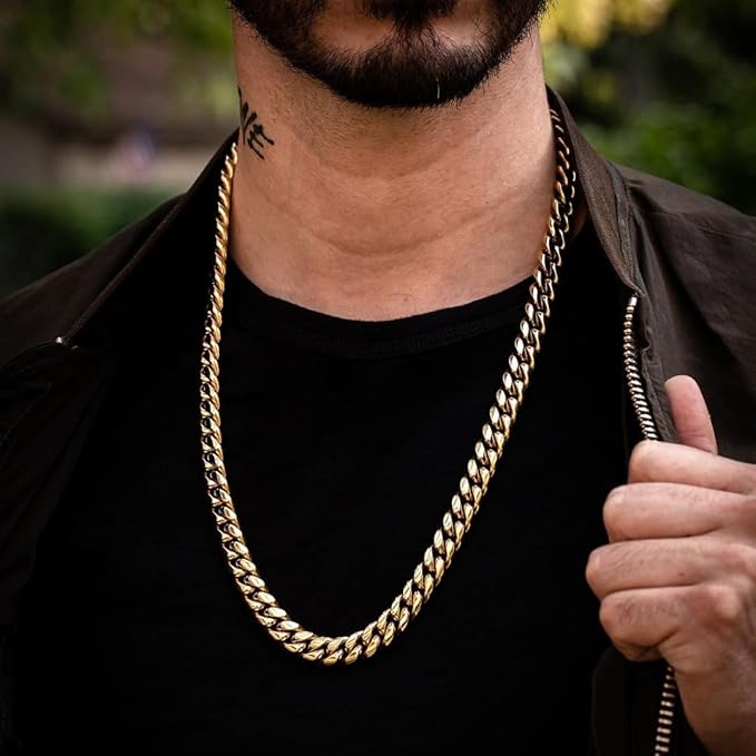Gold 12MM Miami Cuban Chain - Image 9