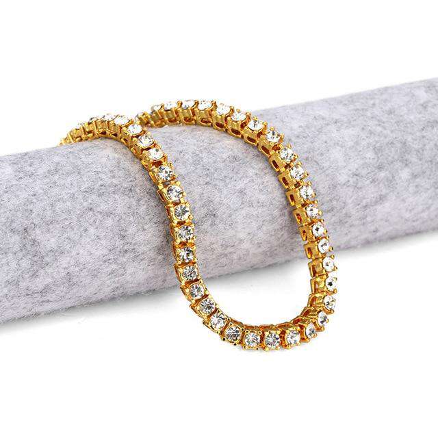 Gold Bling Cuban Chain + Coffee Bean Chain + Row Tennis Choker Chain Set - Image 5