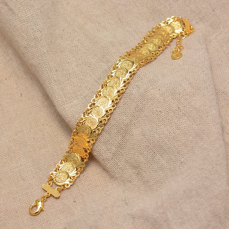 Gold Coin Bangle Bracelet - Image 7