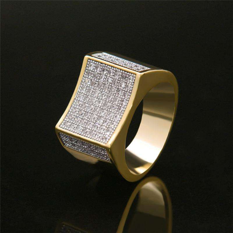 Gold Cuban Chain Bracelet + Watch + Geometric Ring Set - Image 3