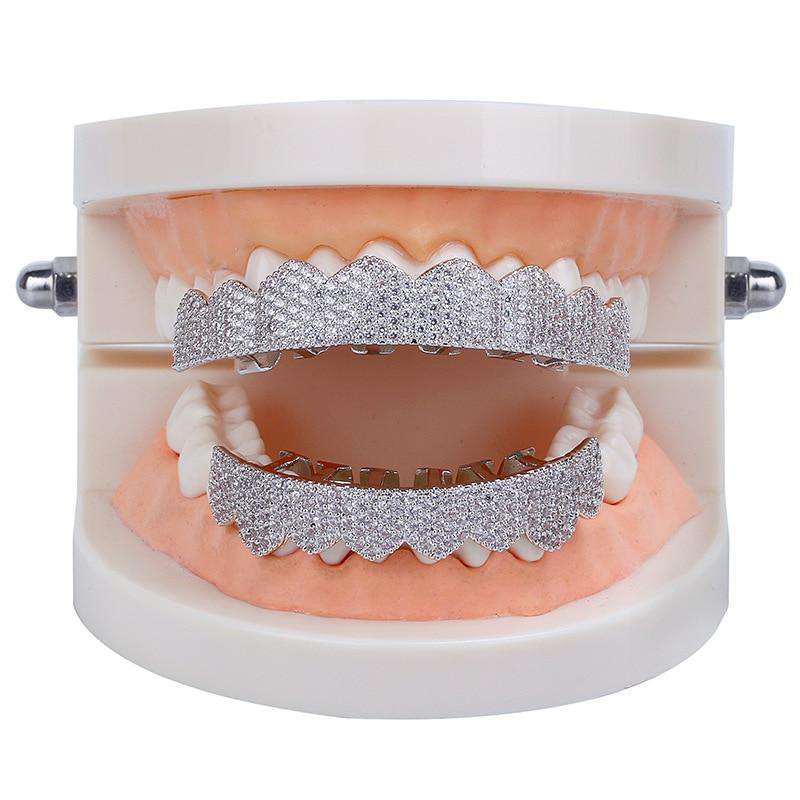 Gold/Platinum Full Bling Grillz - Image 4