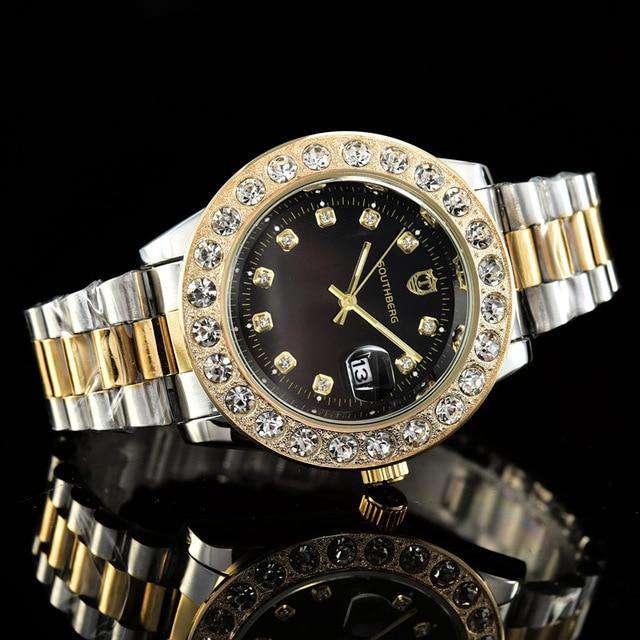 Gold Rollie Style Watch in Rotatable Bezel Sapphire Glass - Image 4