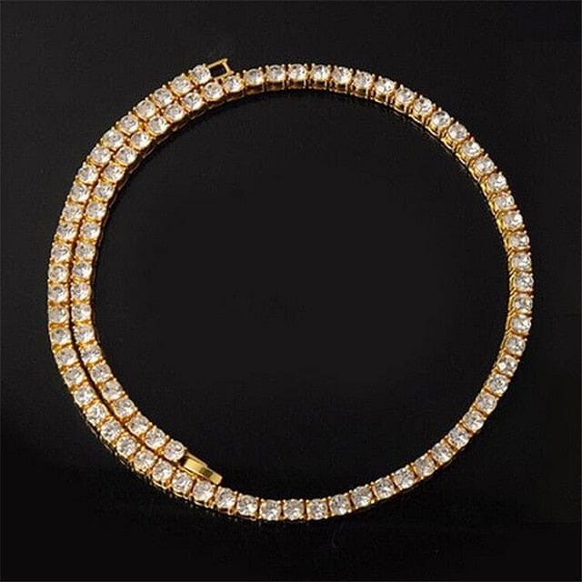 Gold/Silver 5mm Micro Pave Tennis Chain + Tennis Bracelet + FREE Watch Bundle - Image 3