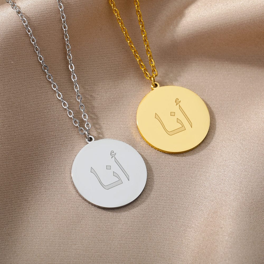 Gold/Silver Arab Initial Pendant - Image 34