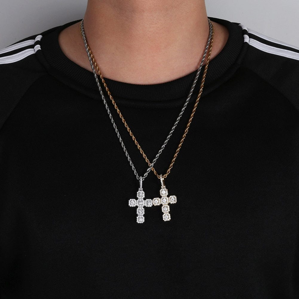 Gold/Silver Baguette Cross Pendant - Image 13