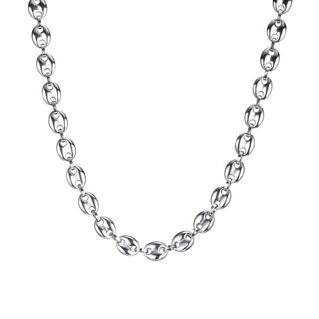 Gold/Silver Coffee Bean link chain + FREE Bracelet Bundle - Image 3