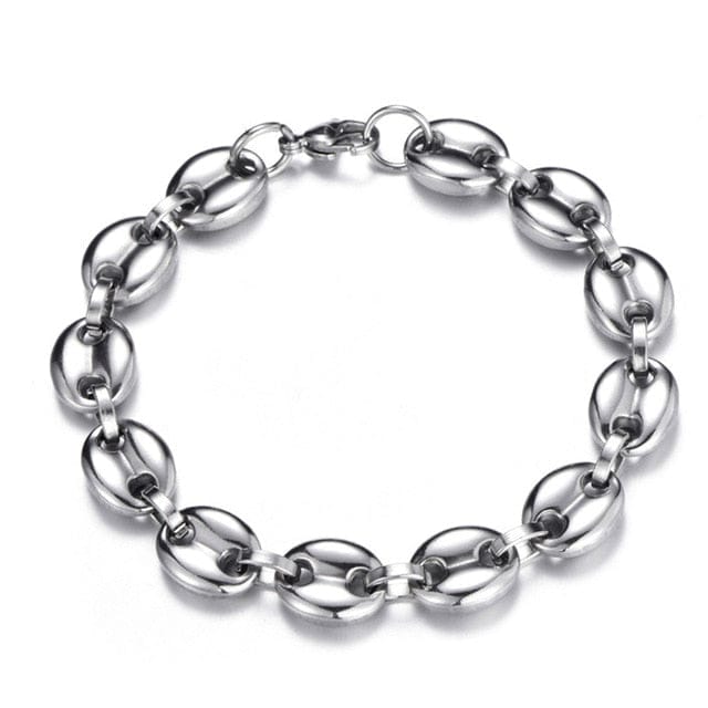 Gold/Silver Coffee Bean link chain + FREE Bracelet Bundle - Image 5