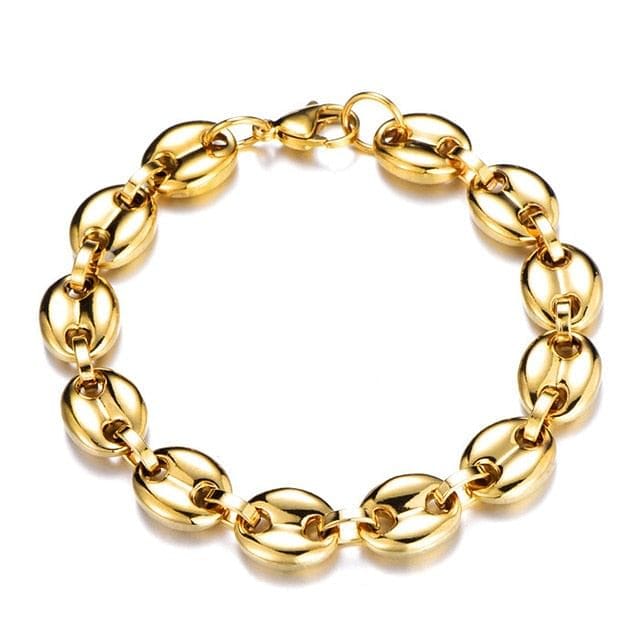 Gold/Silver Coffee Bean link chain + FREE Bracelet Bundle - Image 7