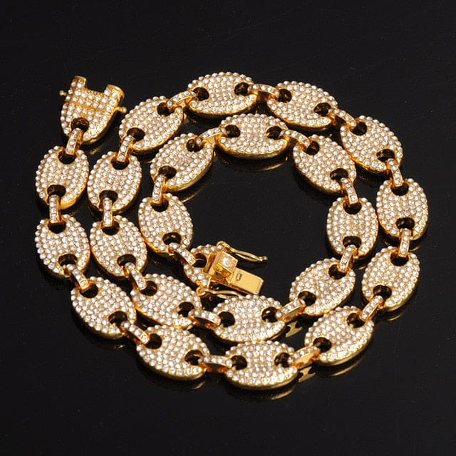Gold/Silver Pig nose chain + Bracelet + FREE watch Set - Image 10