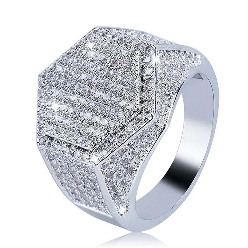 Gold/Silver Poly Geometric Ring - Image 3