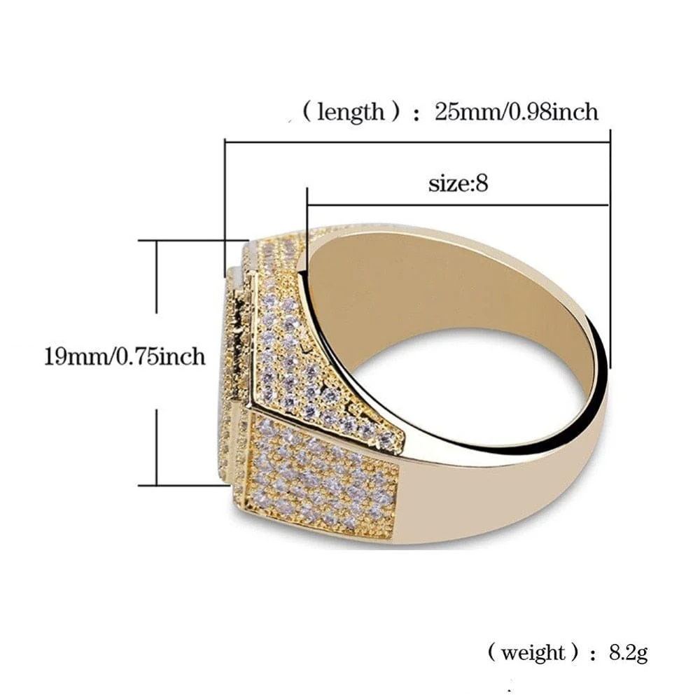 Gold/Silver Poly Geometric Ring - Image 4