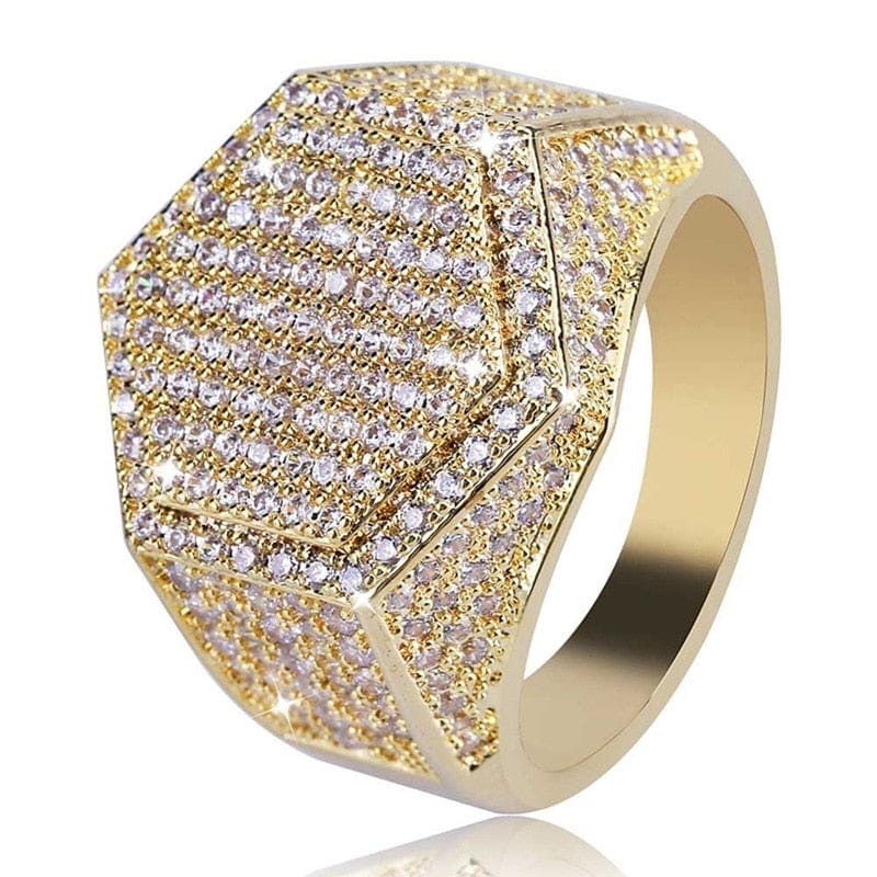 Gold/Silver Poly Geometric Ring - Image 6