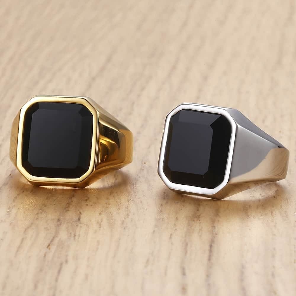 Gold/Silver Rock Punk Ring - Image 3