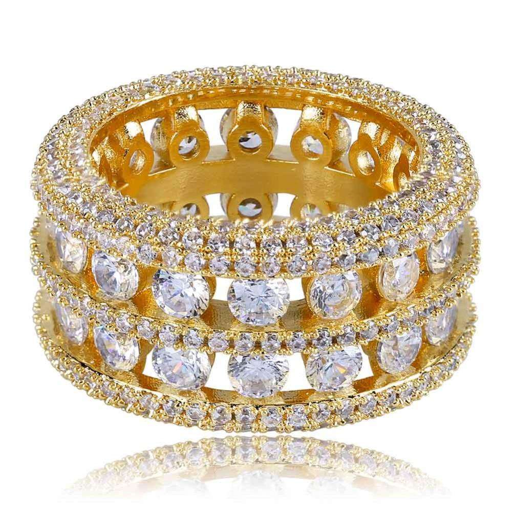 Gold/Silver Thick Band Ring - Image 11