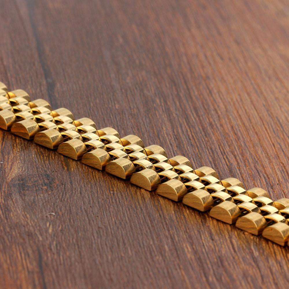 Gold Watch Band Bracelet - Image 2