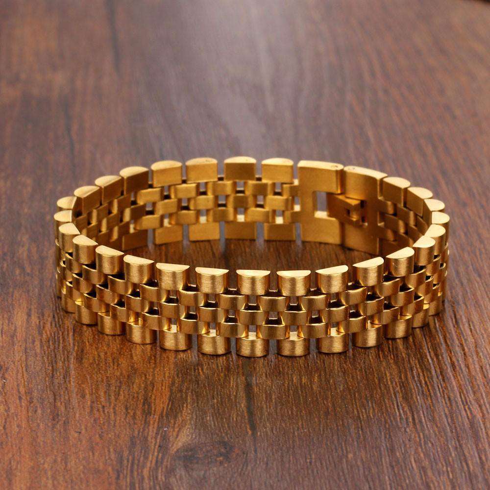Gold Watch Band Bracelet - Image 4