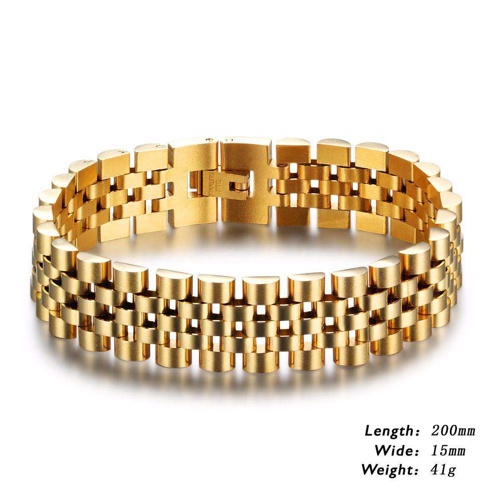 Gold Watch Band Bracelet - Image 5