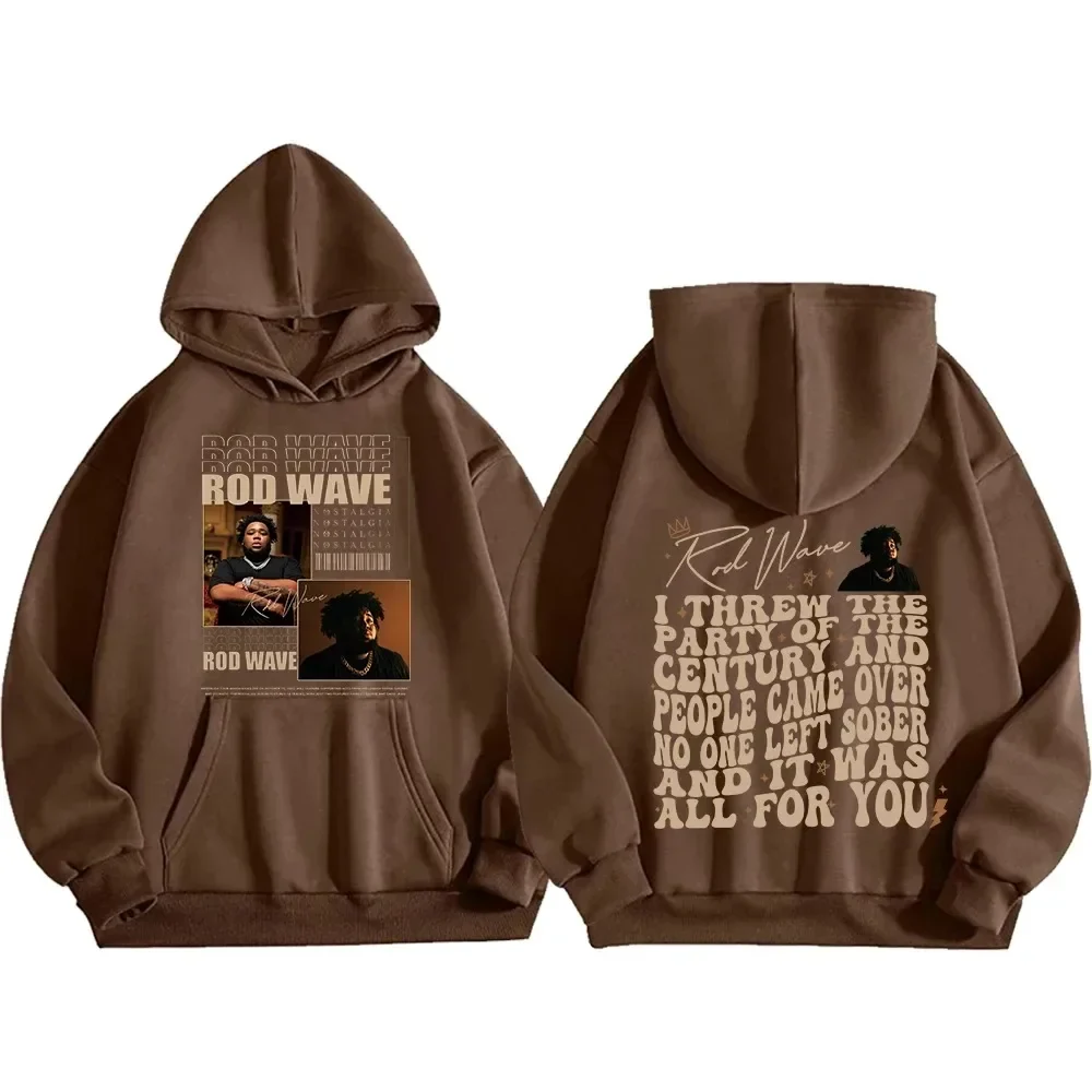 Vintage Casual Cotton Rod Wave Graphic Hoodies - Image 10