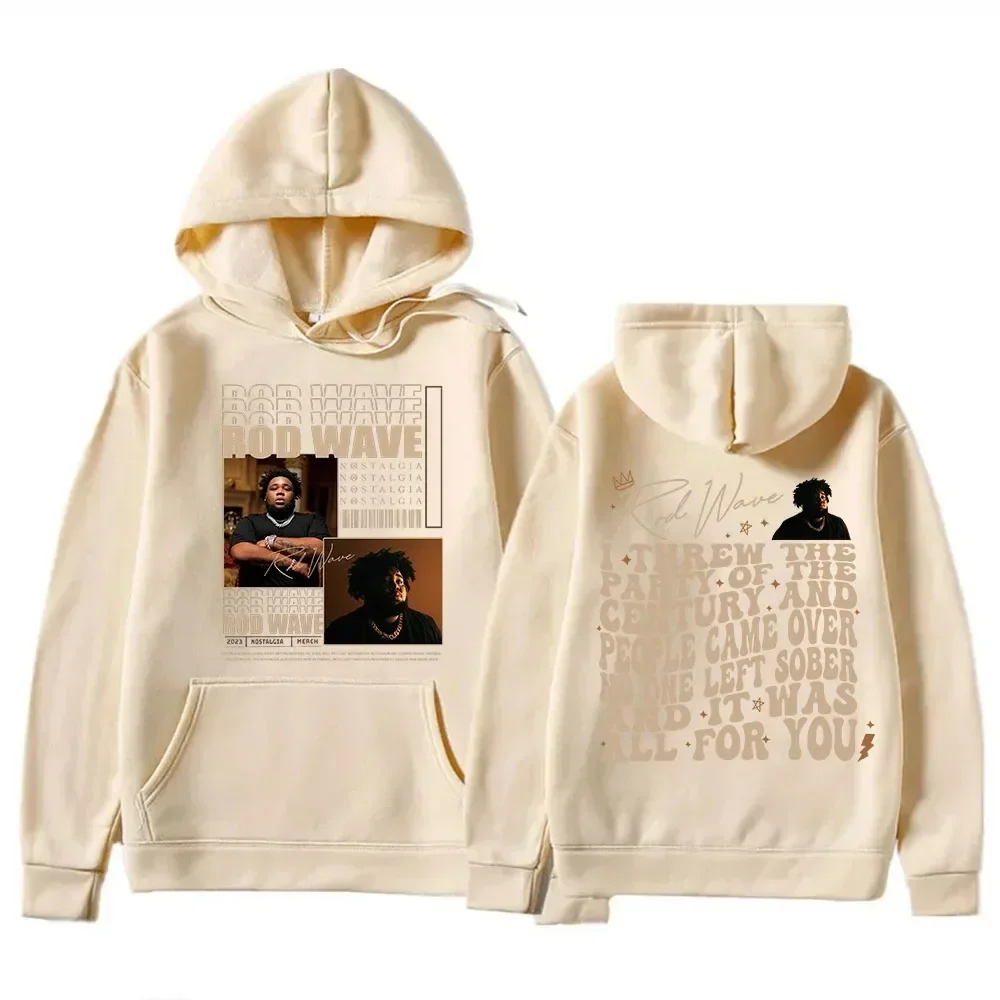 Vintage Casual Cotton Rod Wave Graphic Hoodies - Image 5