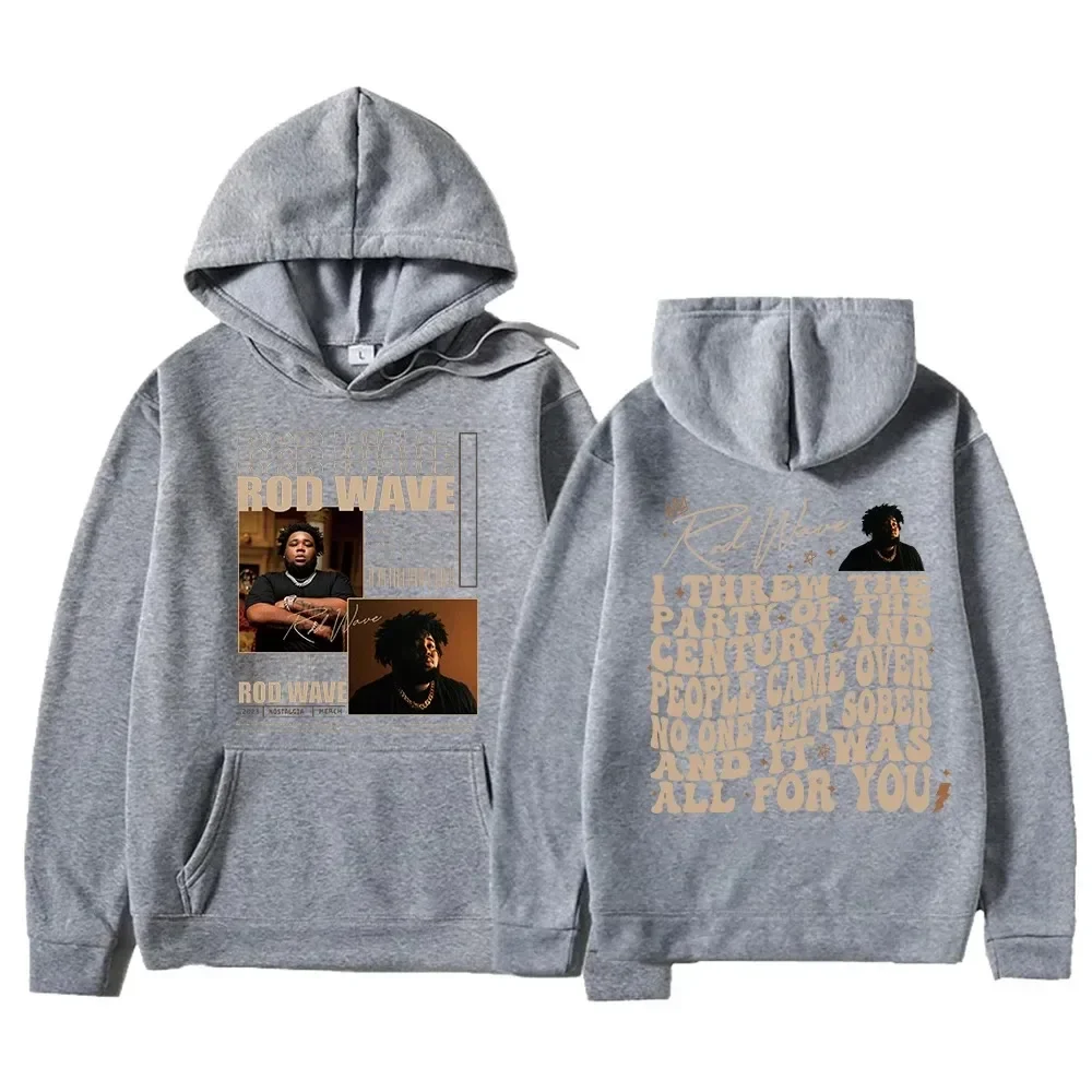 Vintage Casual Cotton Rod Wave Graphic Hoodies - Image 7
