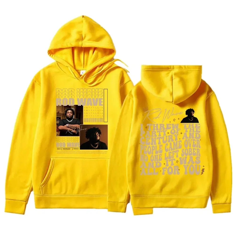 Vintage Casual Cotton Rod Wave Graphic Hoodies - Image 8