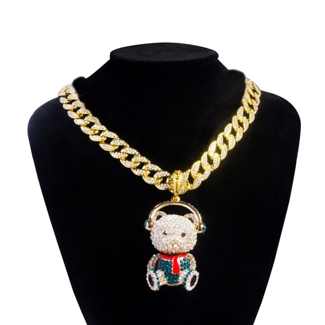 Grizzly Iced Bear Tennis + Cuban Chain Choker Set - Image 3