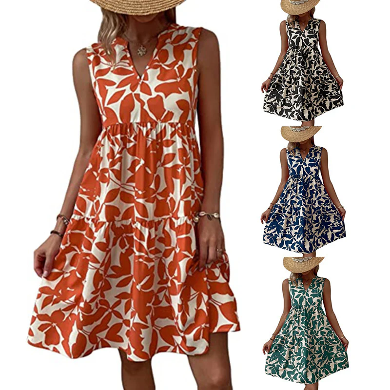 Halter Backless Printed Mini Dress - Image 4