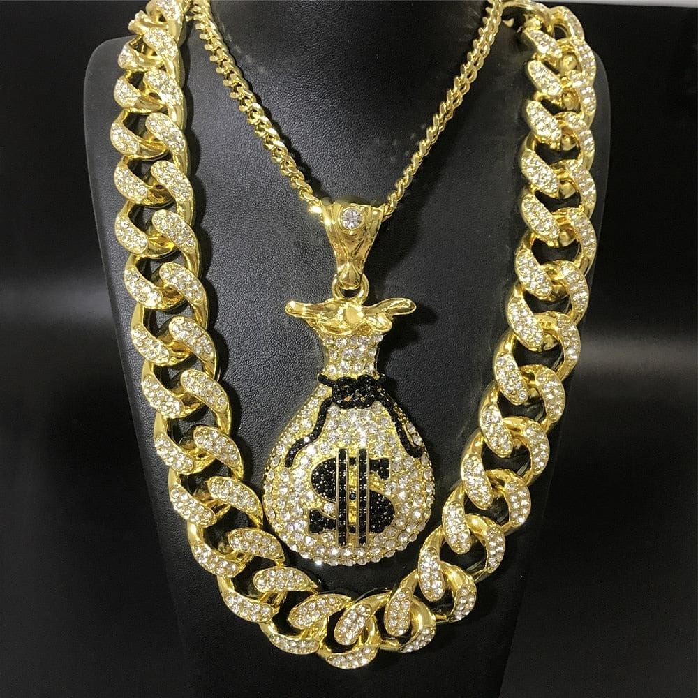 Moneybagg Dollar Chain and Cuban Choker Bundle - Image 6