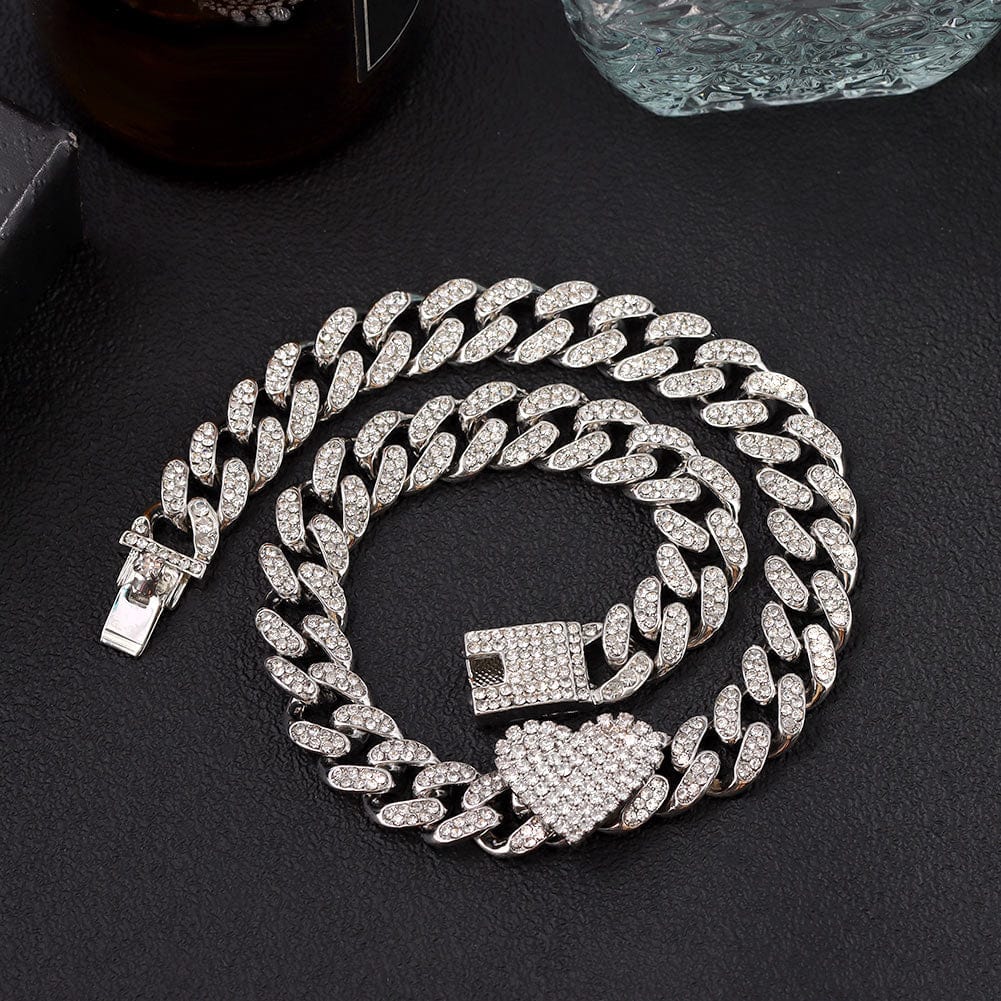 Miami Heart Cuban Chain and FREE Bracelet Bundle - Image 7