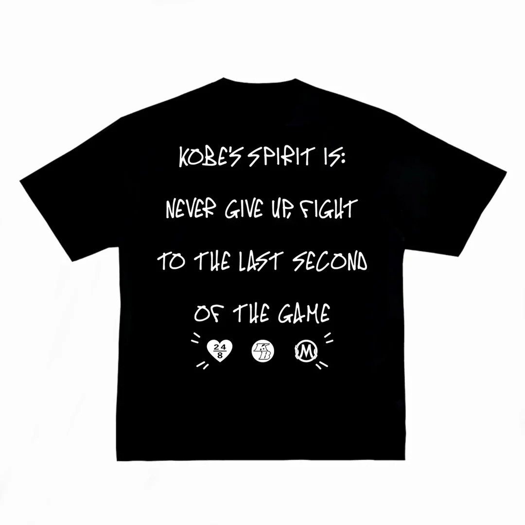 Kobe Bryant Never Give Up Graphic T-Shirt - Image 2