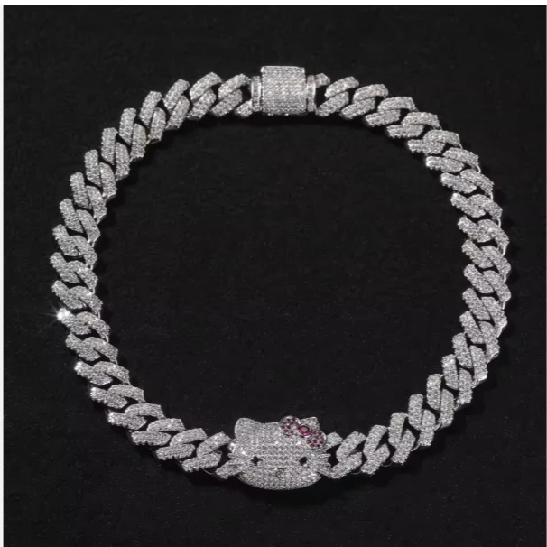 Hello Kitty 13mm Gold Cuban Link Necklace - Image 3