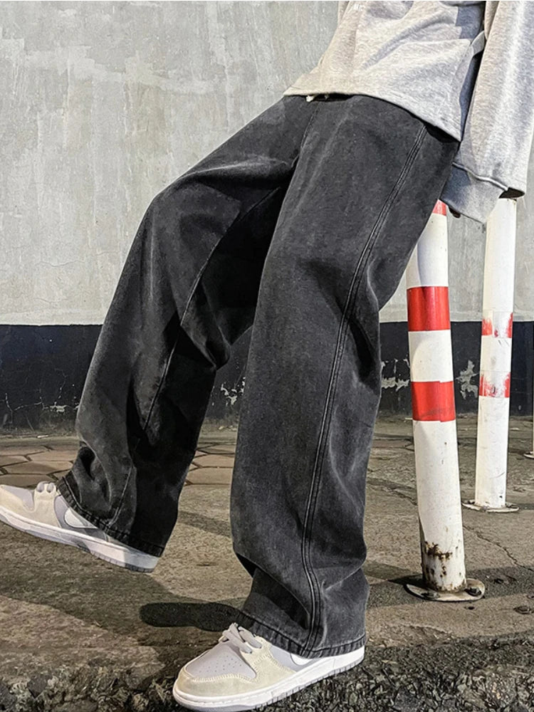 High Street Straight Loose Wide Leg Baggy Jeans - Image 14