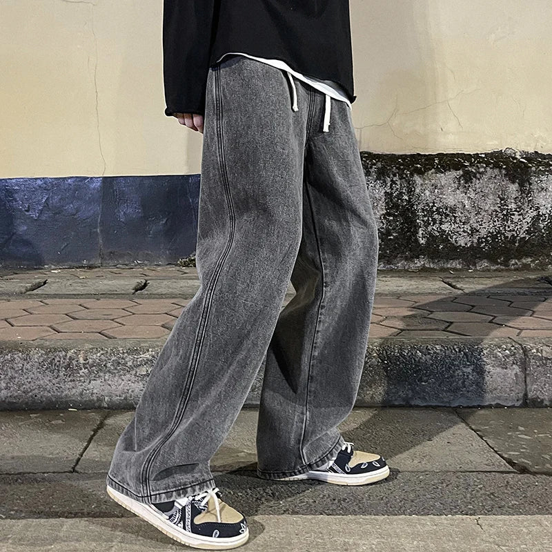 High Street Straight Loose Wide Leg Baggy Jeans - Image 2