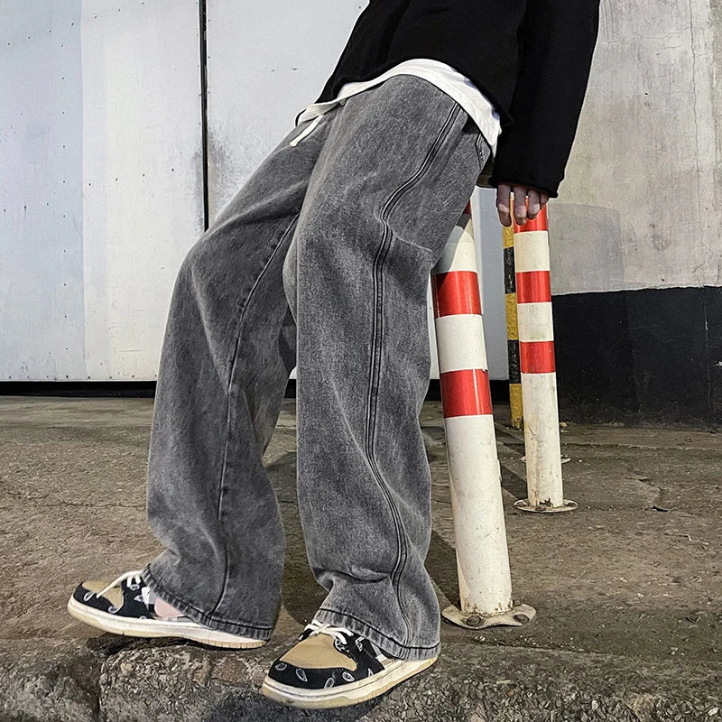 High Street Straight Loose Wide Leg Baggy Jeans - Image 23