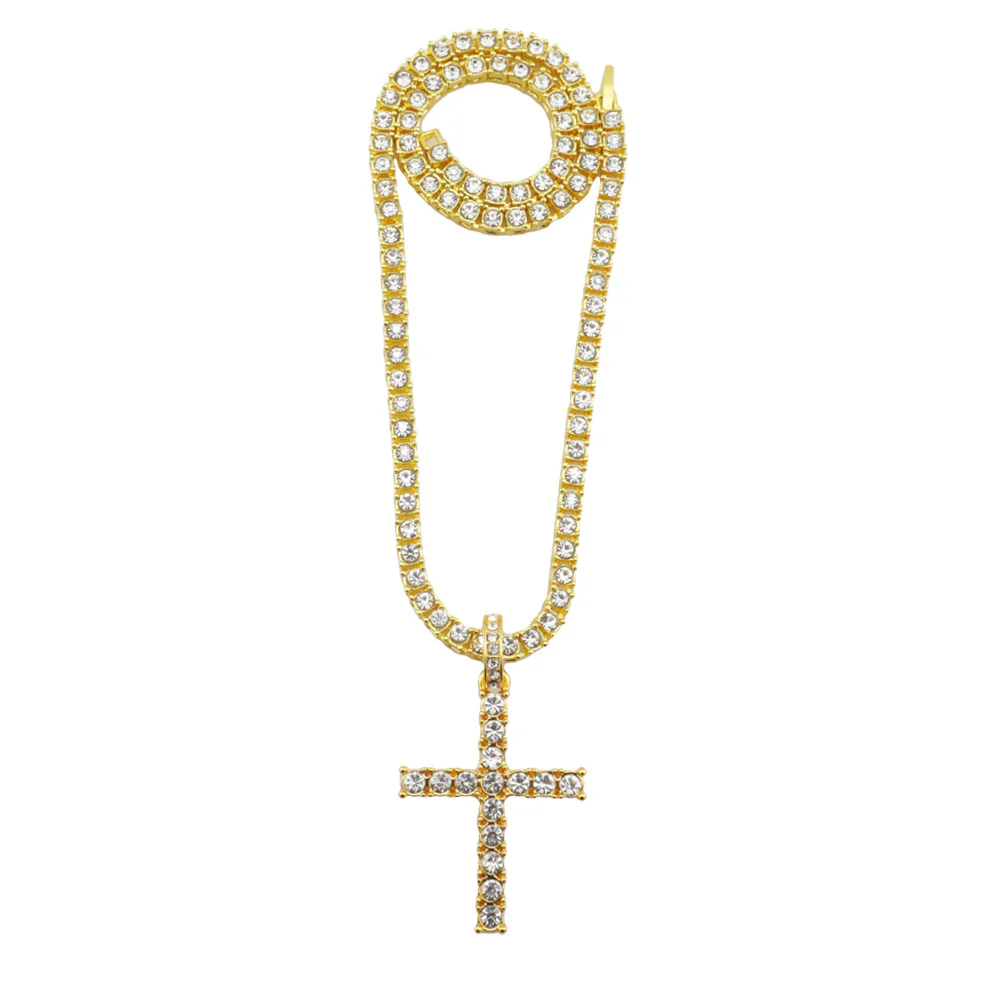 Iced Out Cross Tennis Chain - Image 6