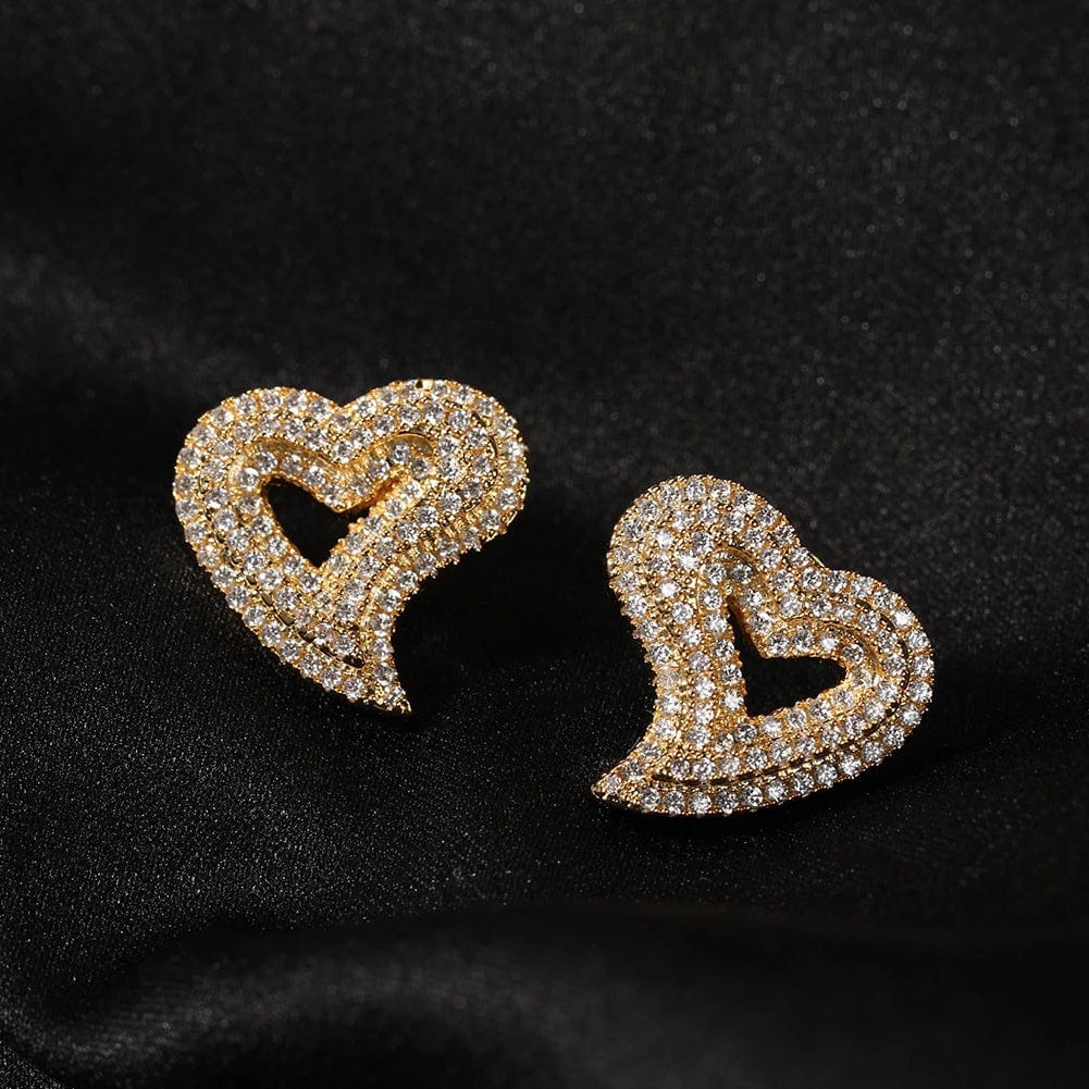 Hollow Heart Stud Earrings - Image 6