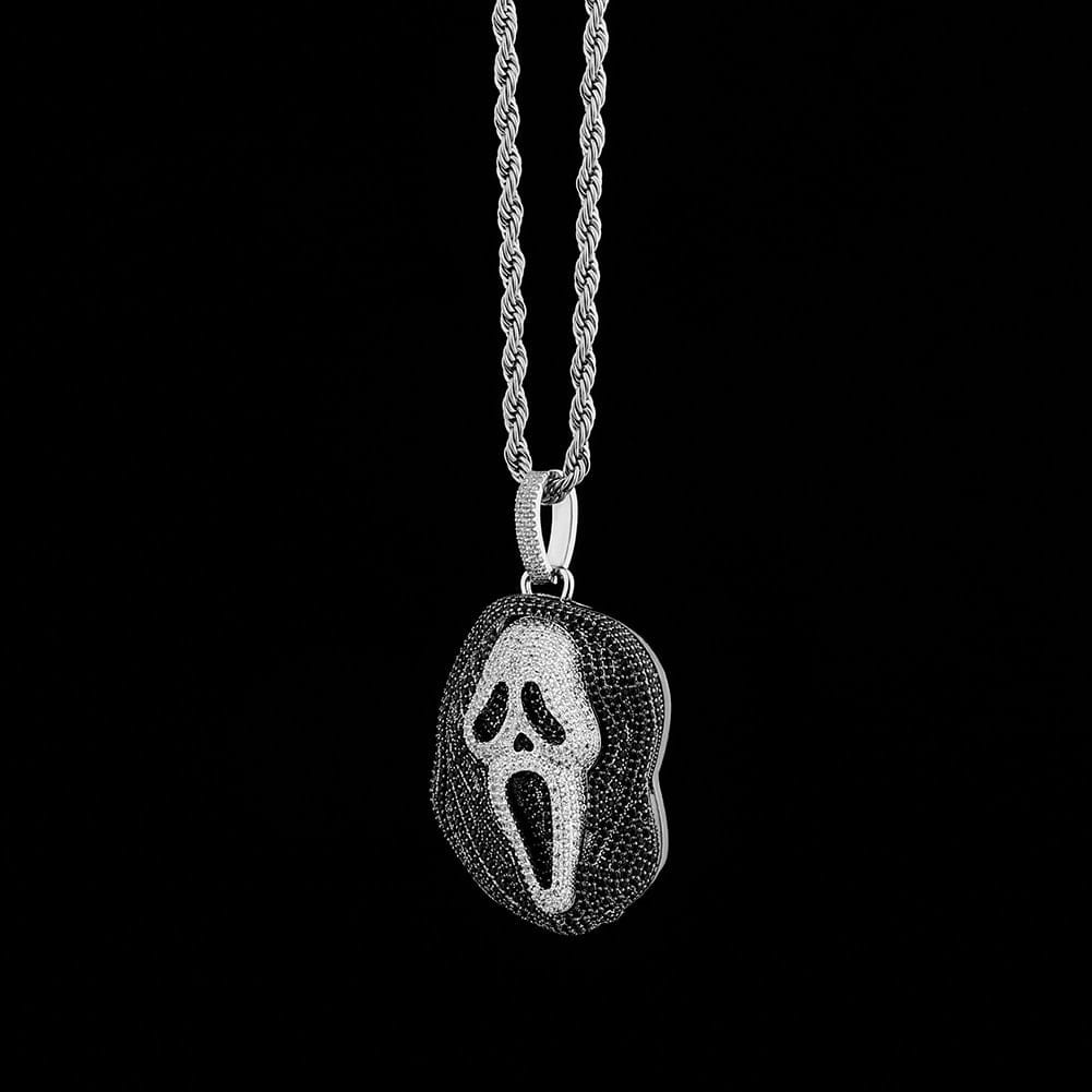 Iced Black Skull Pendant chain - Image 3