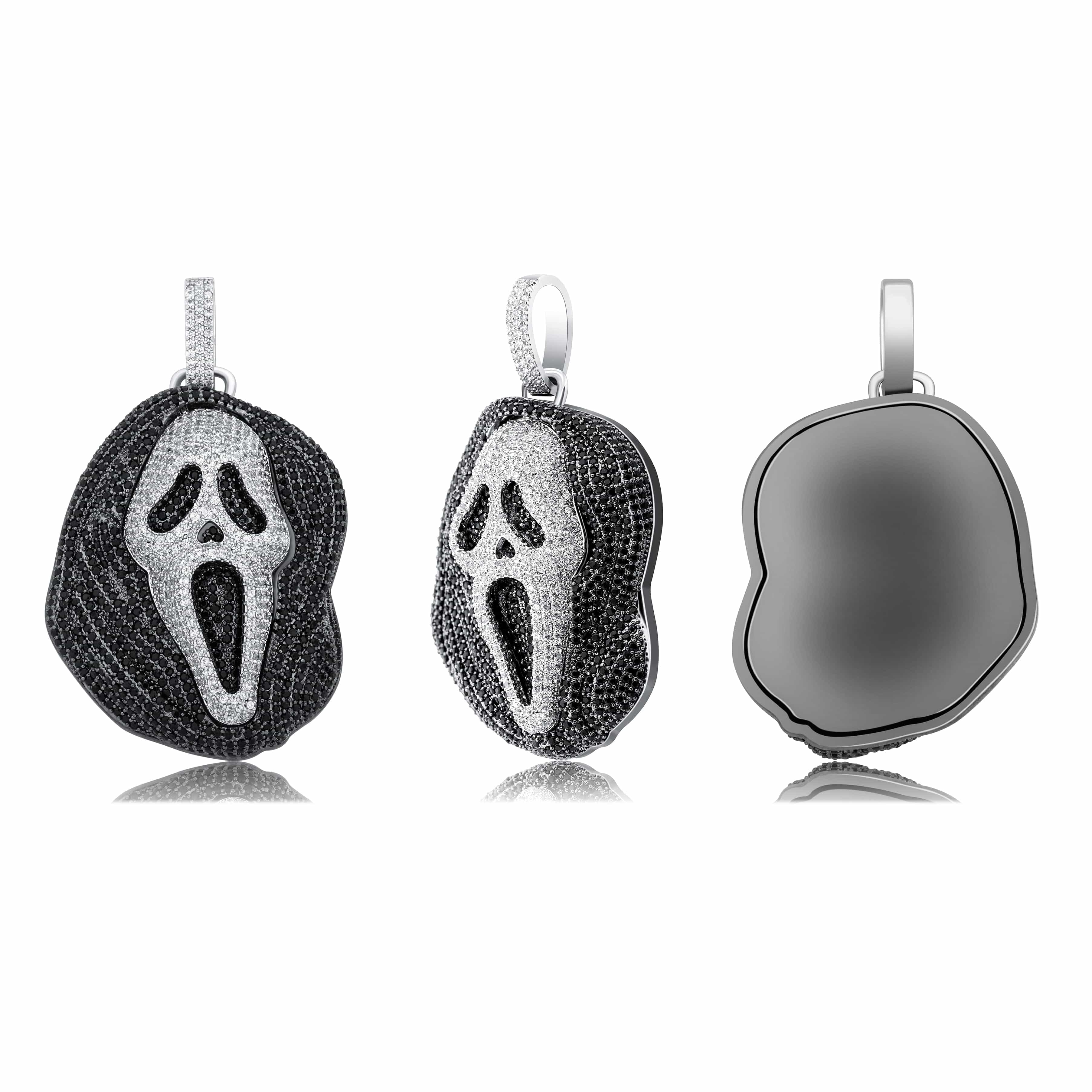 Iced Black Skull Pendant chain - Image 5