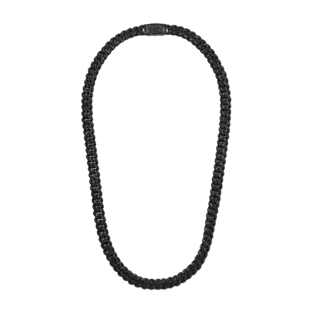 Iced Cuban Chain (Black) - 10mm