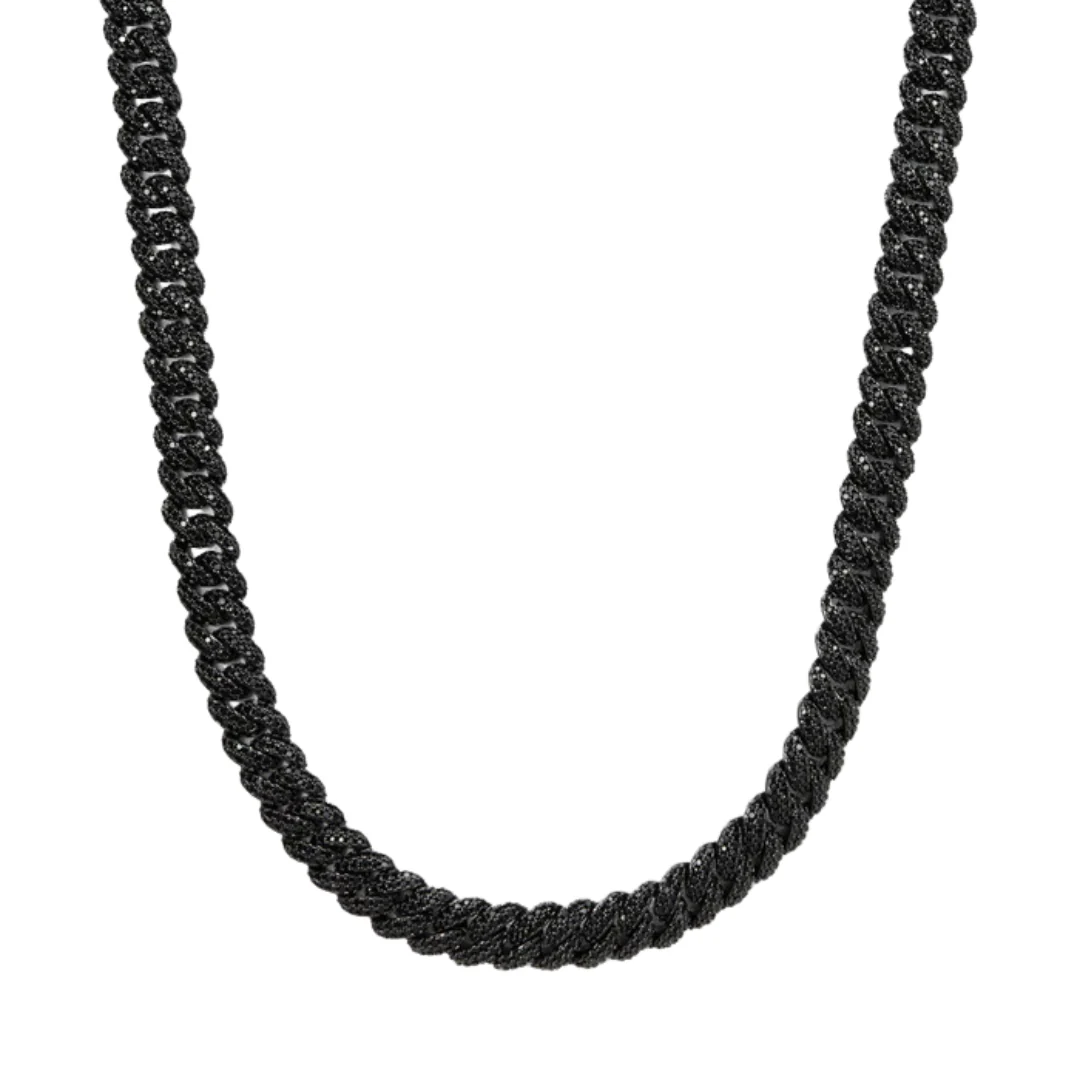 Iced Cuban Chain (Black) - 10mm - Image 3