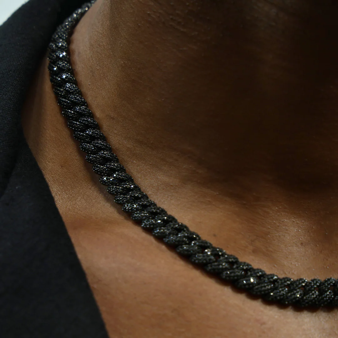 Iced Cuban Chain (Black) - 10mm - Image 4